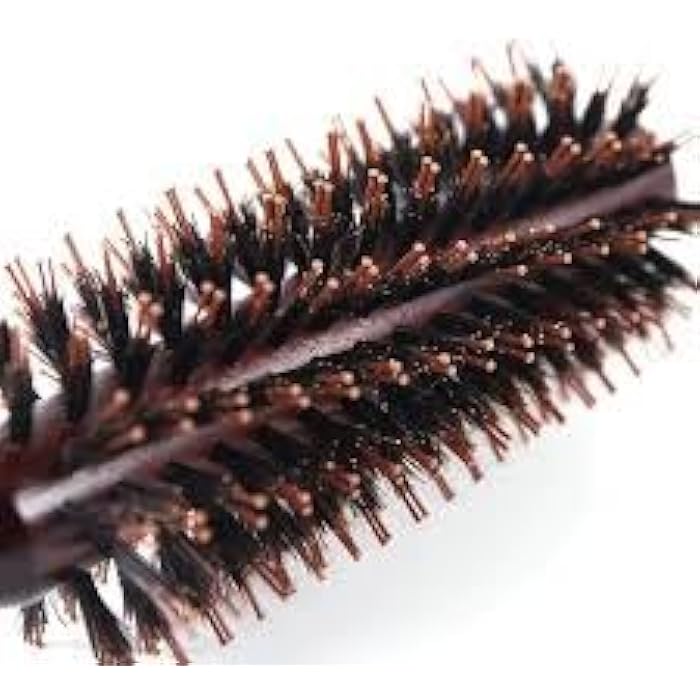 Professional Round Hair Brush for Styling, 22 cm, Wooden Handle, Perfect for Straight and Curly Hair - Image 2